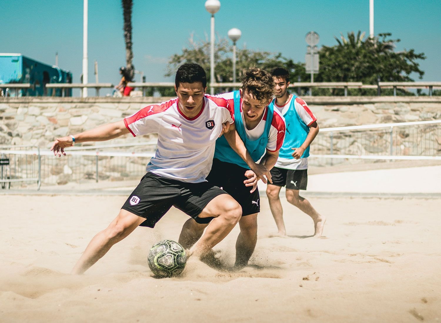 Training on the beach